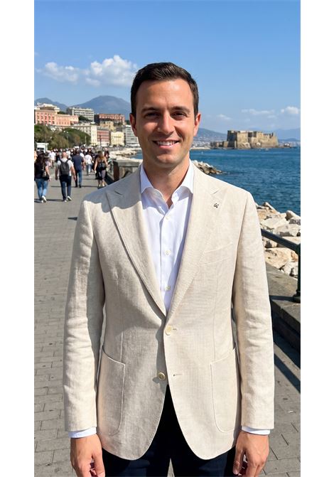 Giacca sartoriale Tagliatore panna in lana e lino  Made in Italy TAGLIATORE | GIACCHE | 1SMC26K 470001x3234